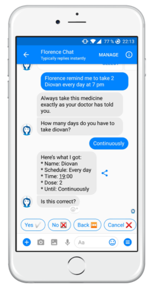 healthcare chatbots - florence