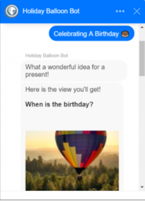 chatbot script_holiday balloon bot